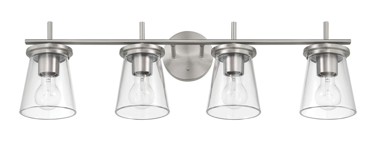 Craftmade - 60404-BNK - Four Light Vanity - Connell - Brushed Polished Nickel