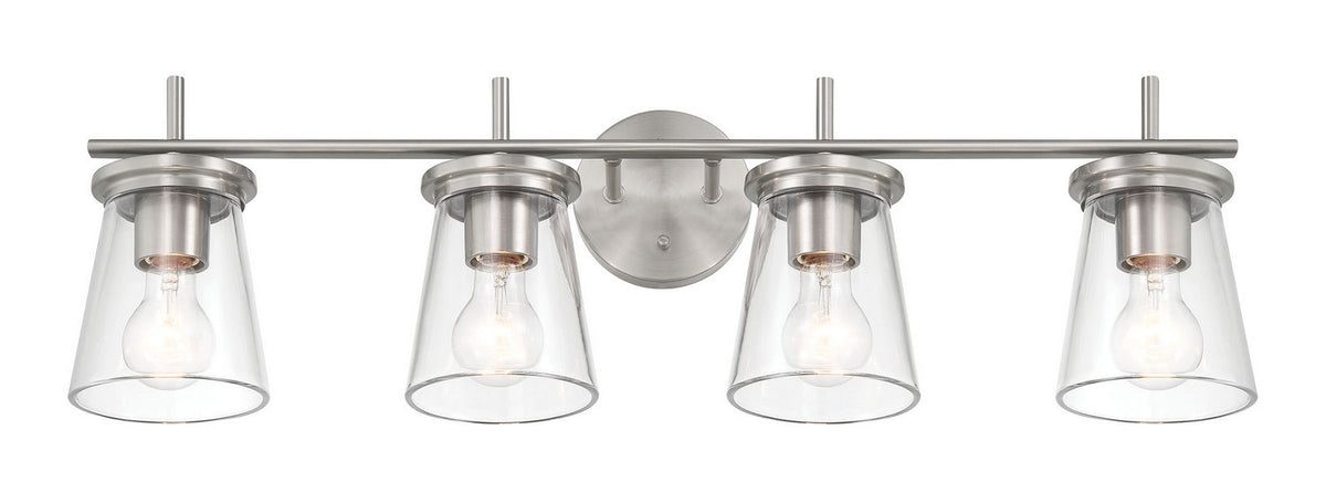 Craftmade - 60404-BNK - Four Light Vanity - Connell - Brushed Polished Nickel