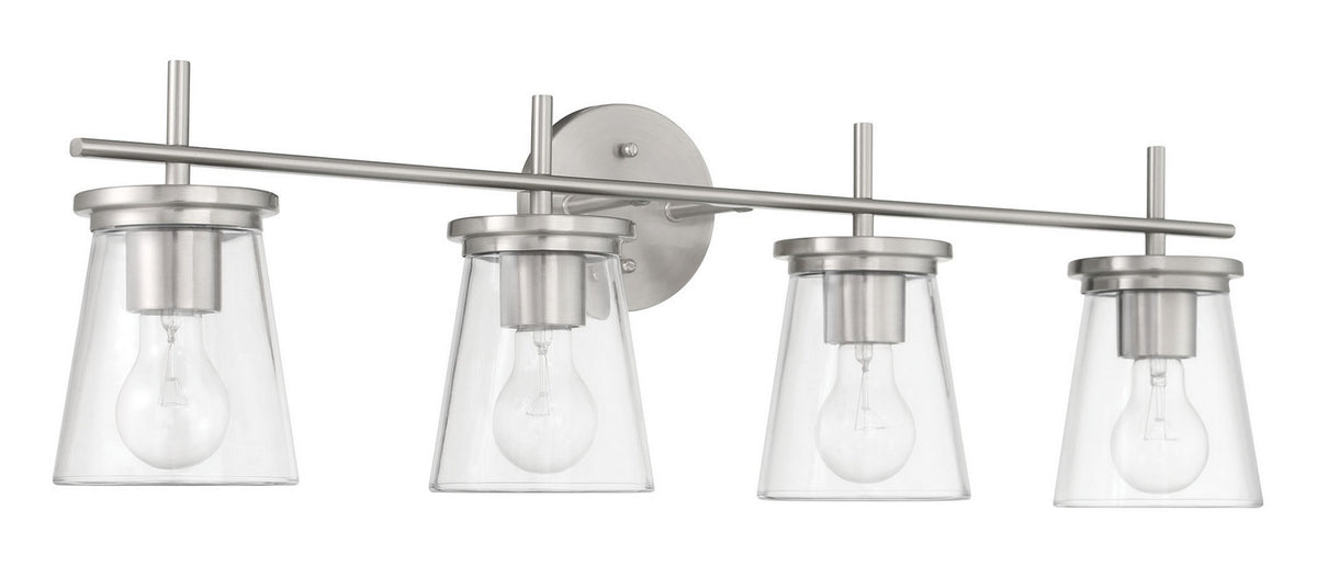 Craftmade - 60404-BNK - Four Light Vanity - Connell - Brushed Polished Nickel