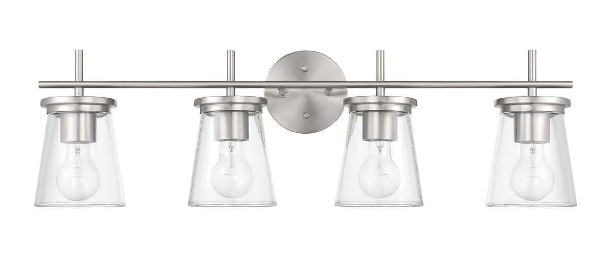 Craftmade - 60404-BNK - Four Light Vanity - Connell - Brushed Polished Nickel