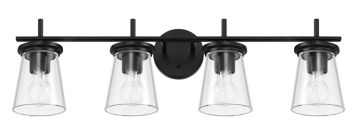 Craftmade - 60404-FB - Four Light Vanity - Connell - Flat Black