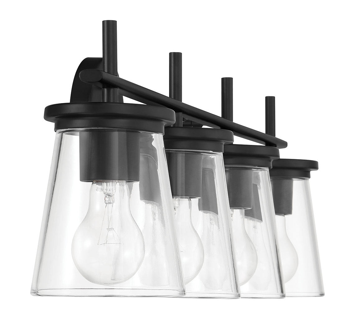 Craftmade - 60404-FB - Four Light Vanity - Connell - Flat Black