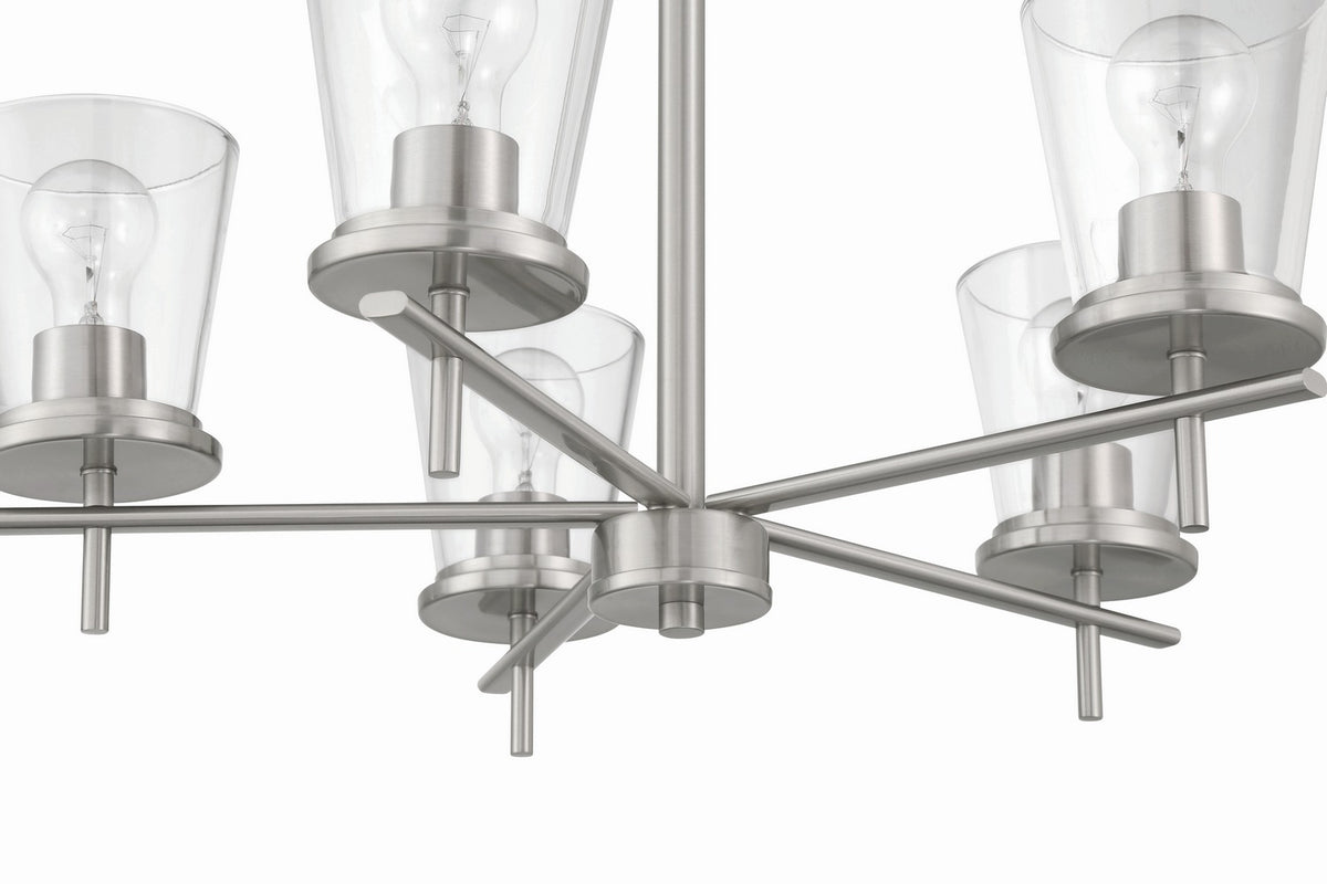 Craftmade - 60425-BNK - Five Light Chandelier - Connell - Brushed Polished Nickel