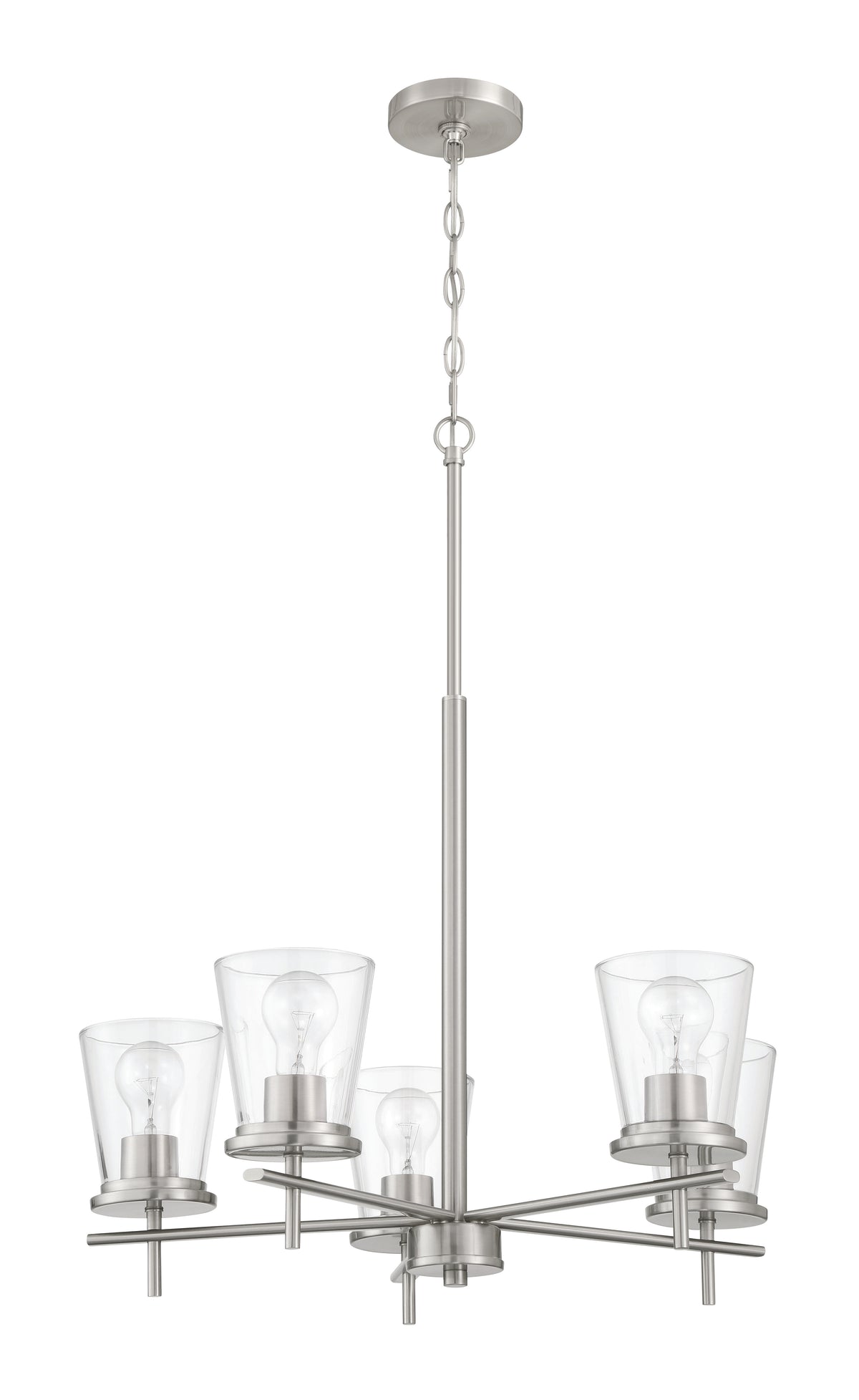 Craftmade - 60425-BNK - Five Light Chandelier - Connell - Brushed Polished Nickel