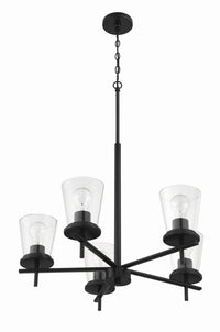 Craftmade - 60425-FB - Five Light Chandelier - Connell - Flat Black