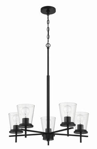 Craftmade - 60425-FB - Five Light Chandelier - Connell - Flat Black