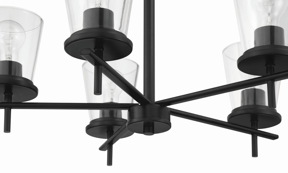 Craftmade - 60425-FB - Five Light Chandelier - Connell - Flat Black