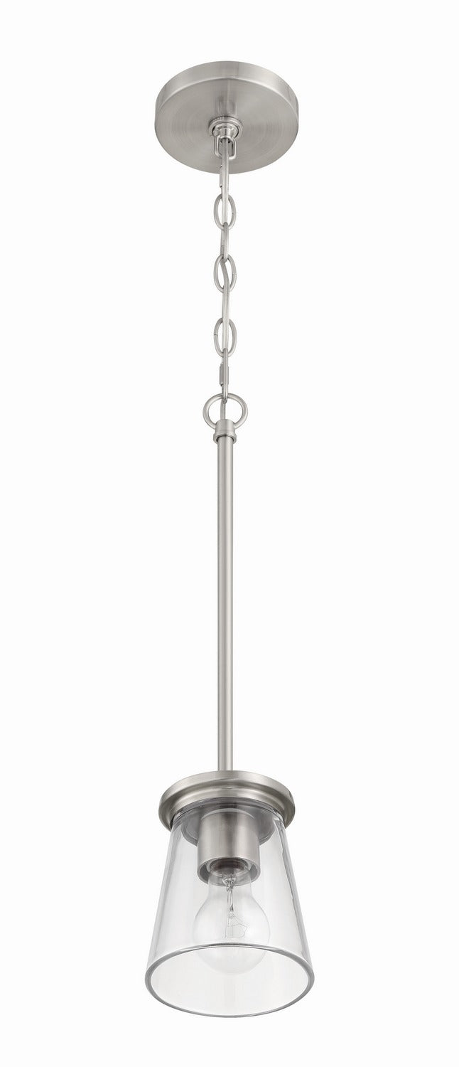 Craftmade - 60491-BNK - One Light Mini Pendant - Connell - Brushed Polished Nickel