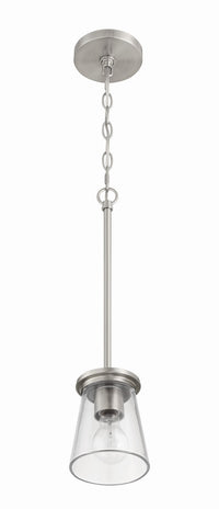 Craftmade - 60491-BNK - One Light Mini Pendant - Connell - Brushed Polished Nickel