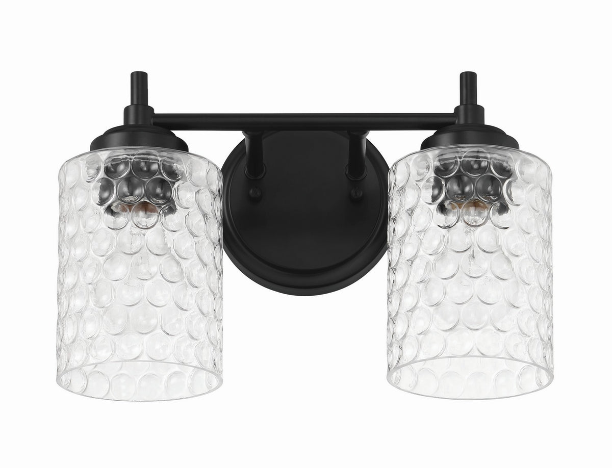 Craftmade - 60502-FB - Two Light Vanity - Claire - Flat Black