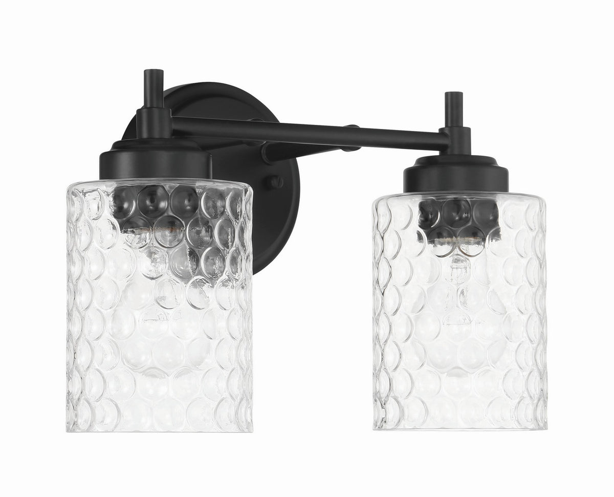 Craftmade - 60502-FB - Two Light Vanity - Claire - Flat Black