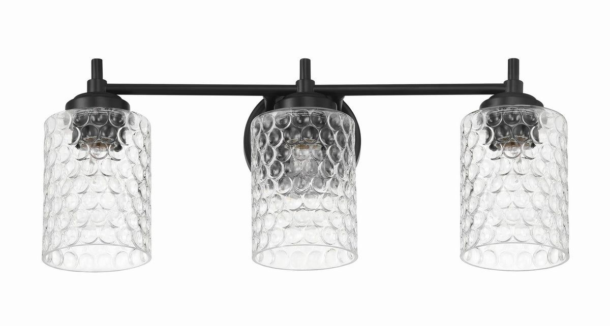 Craftmade - 60503-FB - Three Light Vanity - Claire - Flat Black