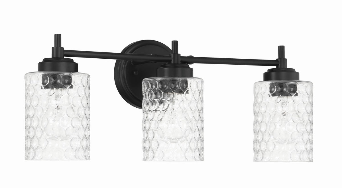 Craftmade - 60503-FB - Three Light Vanity - Claire - Flat Black