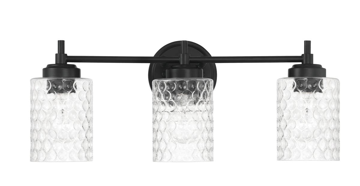 Craftmade - 60503-FB - Three Light Vanity - Claire - Flat Black