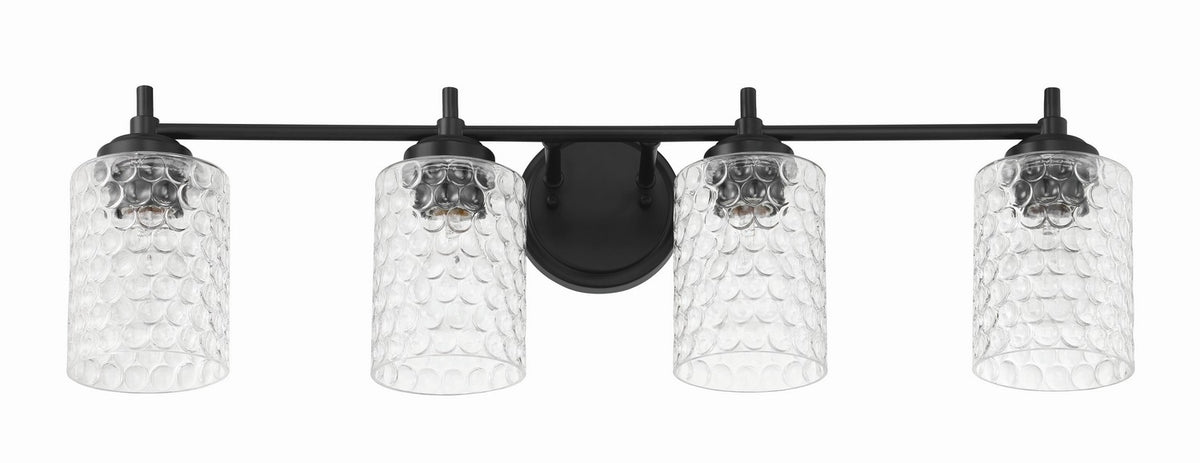 Craftmade - 60504-FB - Four Light Vanity - Claire - Flat Black