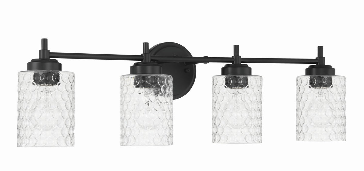 Craftmade - 60504-FB - Four Light Vanity - Claire - Flat Black
