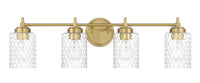 Craftmade - 60504-SB - Four Light Vanity - Claire - Satin Brass