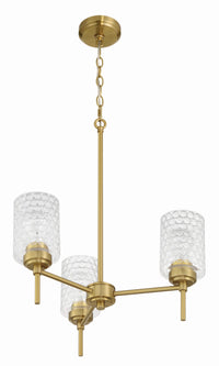 Craftmade - 60523-SB - Three Light Chandelier - Claire - Satin Brass