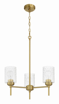 Craftmade - 60523-SB - Three Light Chandelier - Claire - Satin Brass