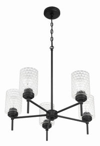 Craftmade - 60525-FB - Five Light Chandelier - Claire - Flat Black