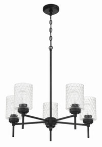 Craftmade - 60525-FB - Five Light Chandelier - Claire - Flat Black