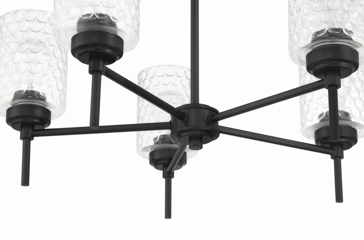 Craftmade - 60525-FB - Five Light Chandelier - Claire - Flat Black