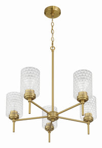 Craftmade - 60525-SB - Five Light Chandelier - Claire - Satin Brass