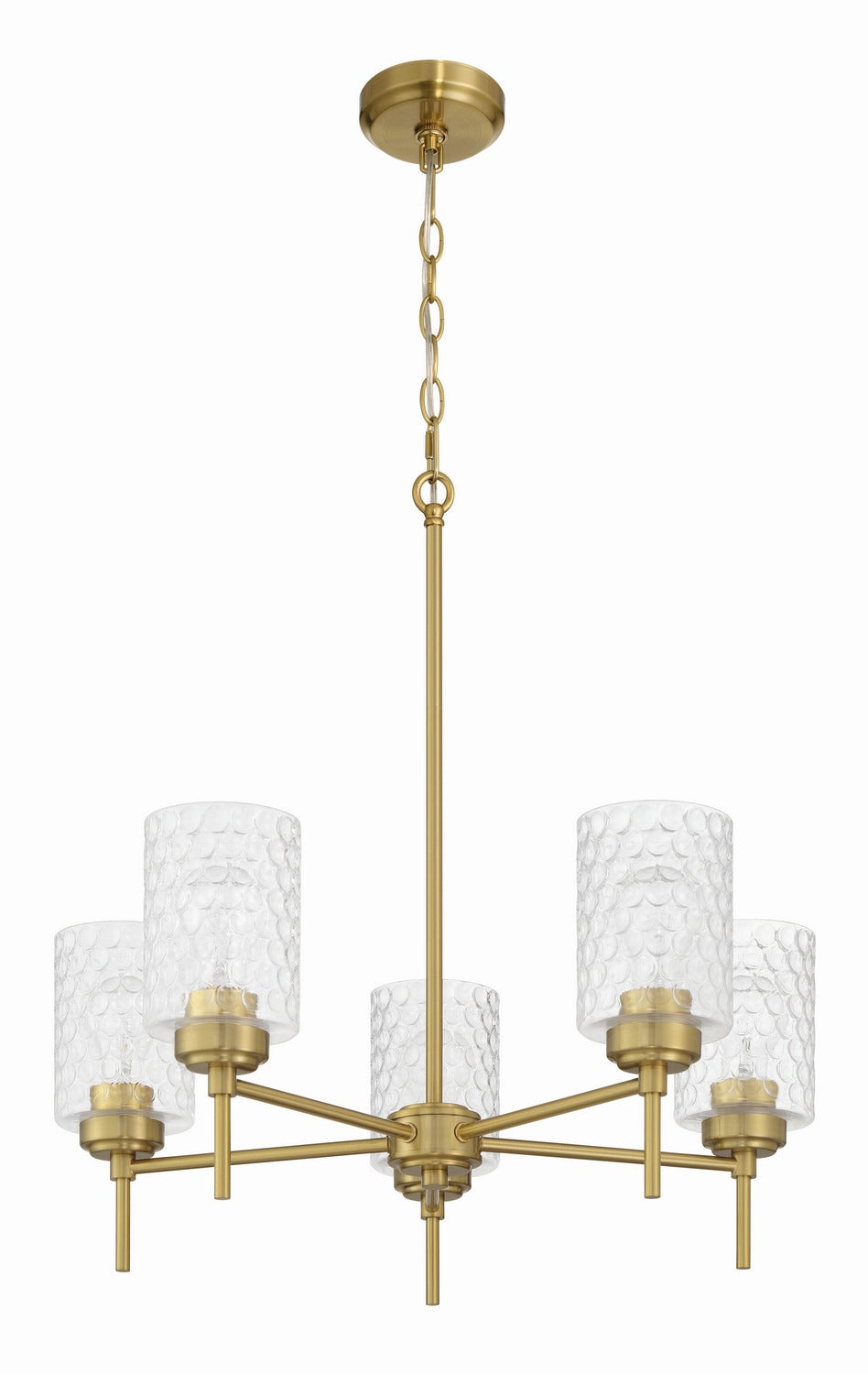 Craftmade - 60525-SB - Five Light Chandelier - Claire - Satin Brass