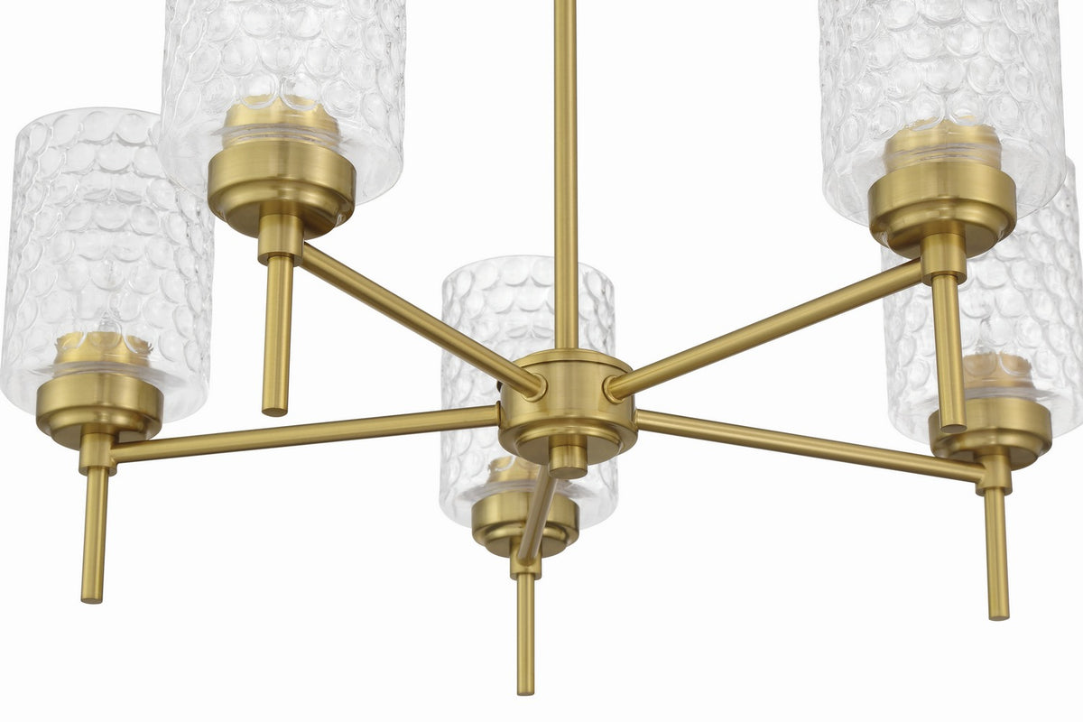 Craftmade - 60525-SB - Five Light Chandelier - Claire - Satin Brass