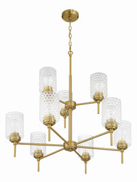 Craftmade - 60529-SB - Nine Light Chandelier - Claire - Satin Brass