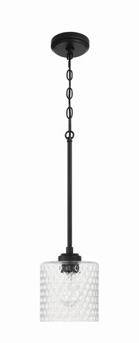 Craftmade - 60591-FB - One Light Mini Pendant - Claire - Flat Black