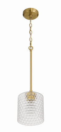 Craftmade - 60591-SB - One Light Mini Pendant - Claire - Satin Brass