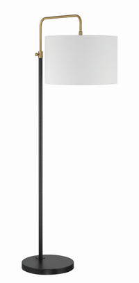 Craftmade - 87008FBSB-F - One Light Floor Lamp - Ingraham - Flat Black/Satin Brass