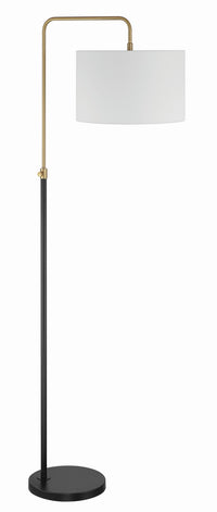 Craftmade - 87008FBSB-F - One Light Floor Lamp - Ingraham - Flat Black/Satin Brass