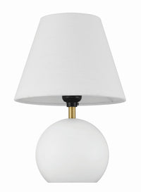Craftmade - 87012WSB-T - One Light Table Lamp - Olive - White/Satin Brass