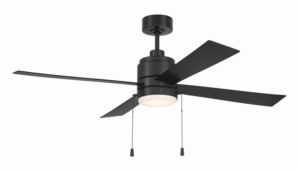 Craftmade - OMCY52FB4-PC - 52" Ceiling Fan - Outdoor McCoy 52 4 Blade with Pull Chains - Flat Black