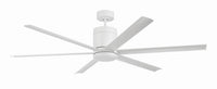 Craftmade - TTE65W6 - 65" Ceiling Fan - Tate - White