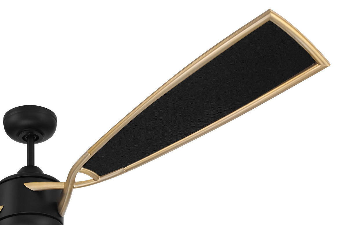 Craftmade - VIA72FBSB3 - 72" Ceiling Fan - Viva - Flat Black/Satin Brass
