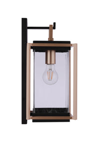 Craftmade - ZA6504-MNSB - One Light Outdoor Wall Lantern - Metalwork - Midnight / Satin Brass