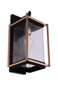 Craftmade - ZA6504-MNSB - One Light Outdoor Wall Lantern - Metalwork - Midnight / Satin Brass
