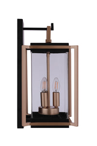 Craftmade - ZA6514-MNSB - Three Light Outdoor Wall Lantern - Metalwork - Midnight / Satin Brass