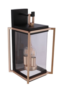 Craftmade - ZA6514-MNSB - Three Light Outdoor Wall Lantern - Metalwork - Midnight / Satin Brass