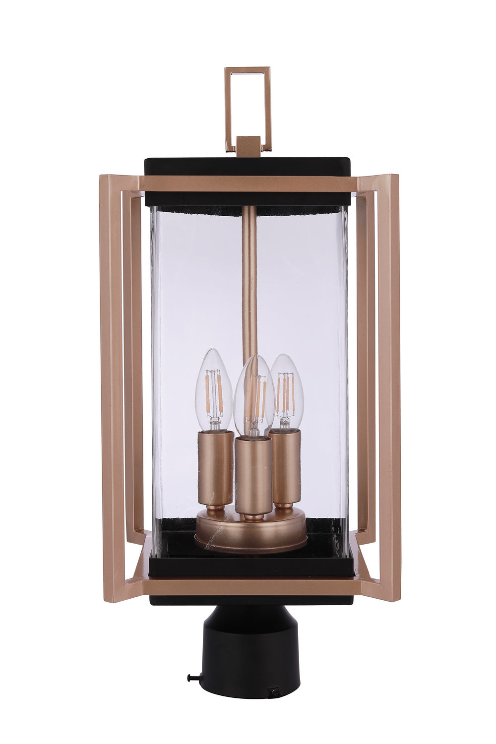 Craftmade - ZA6515-MNSB - Three Light Outdoor Post Mount - Metalwork - Midnight / Satin Brass