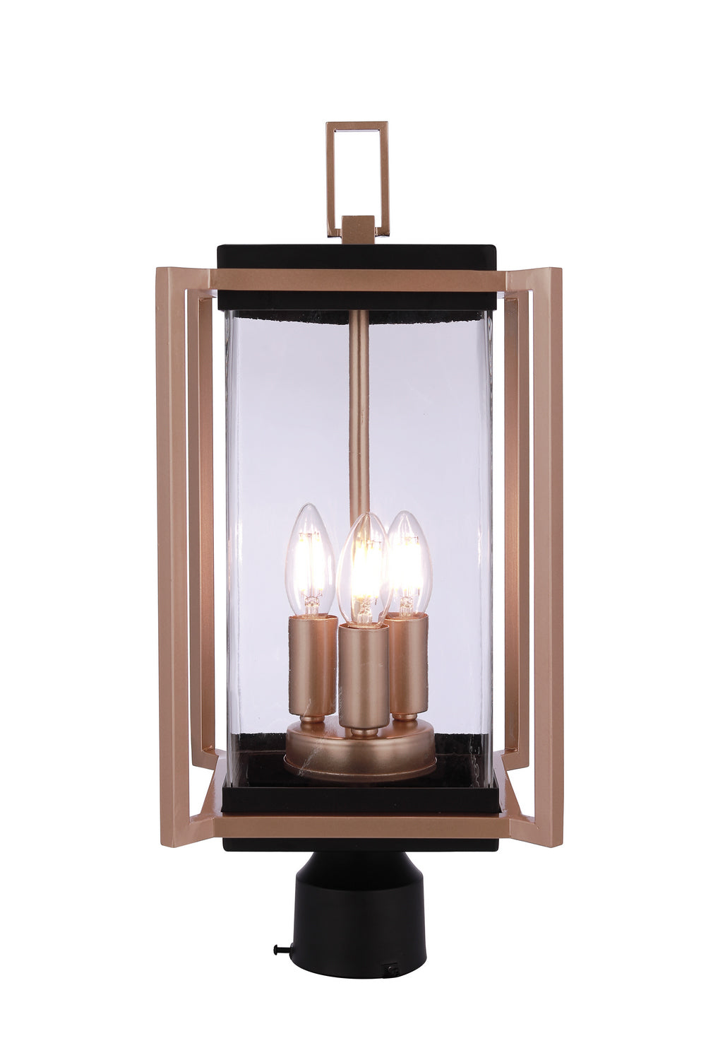 Craftmade - ZA6515-MNSB - Three Light Outdoor Post Mount - Metalwork - Midnight / Satin Brass