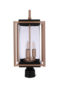 Craftmade - ZA6515-MNSB - Three Light Outdoor Post Mount - Metalwork - Midnight / Satin Brass