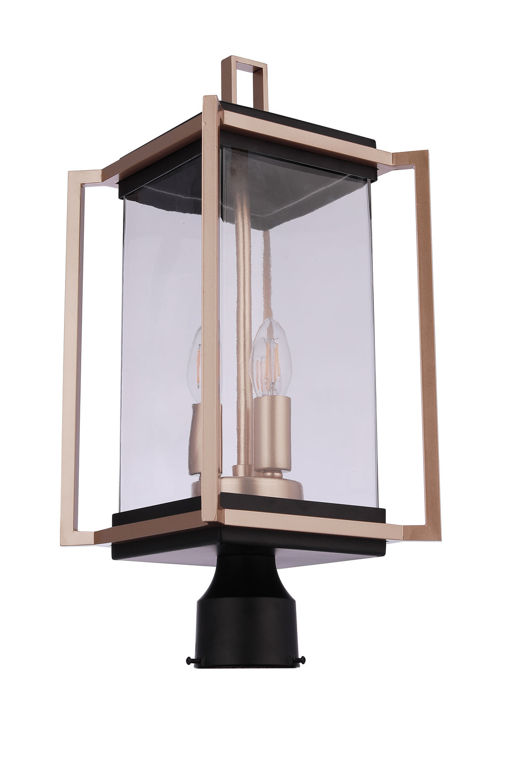 Craftmade - ZA6515-MNSB - Three Light Outdoor Post Mount - Metalwork - Midnight / Satin Brass