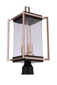 Craftmade - ZA6515-MNSB - Three Light Outdoor Post Mount - Metalwork - Midnight / Satin Brass