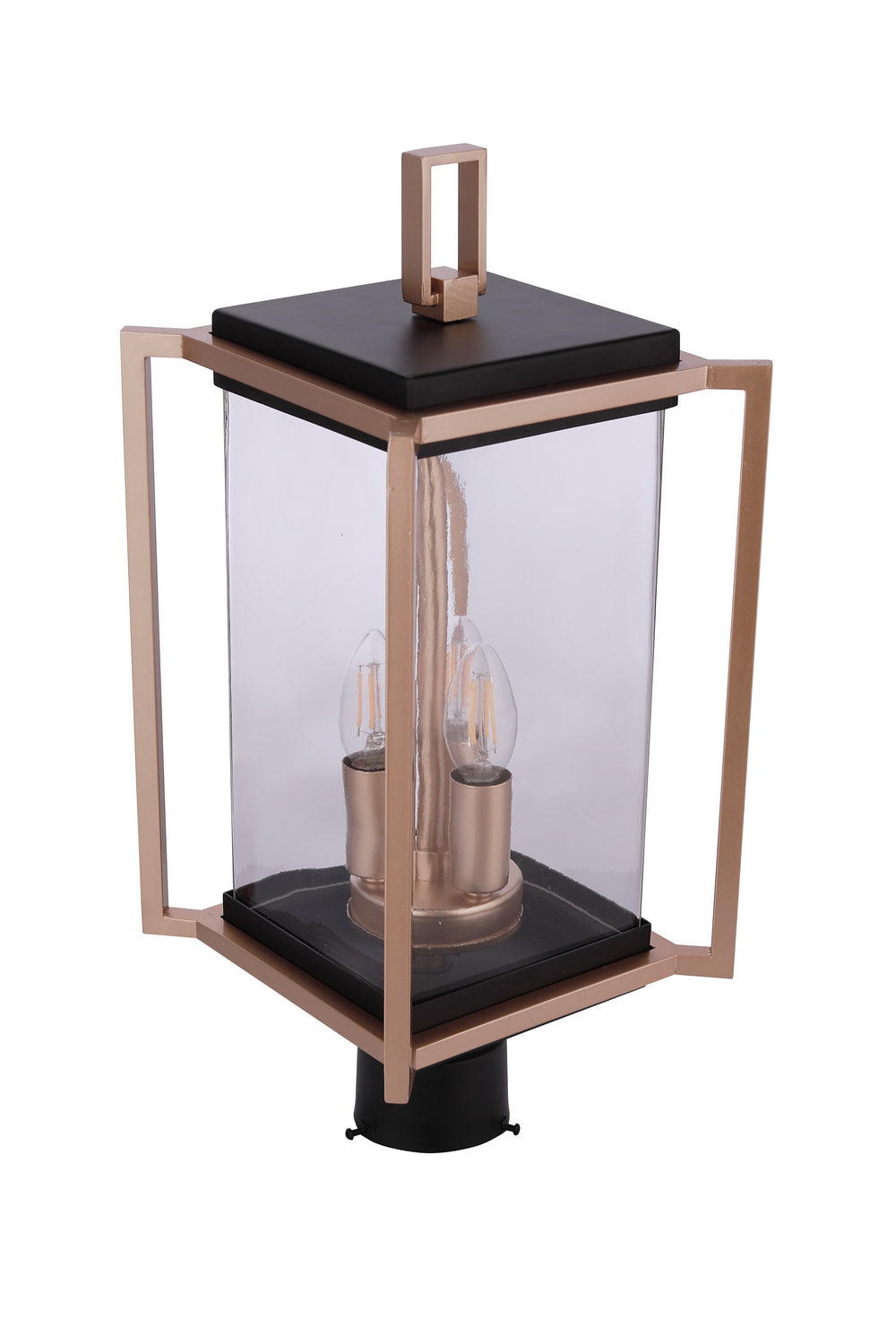 Craftmade - ZA6515-MNSB - Three Light Outdoor Post Mount - Metalwork - Midnight / Satin Brass