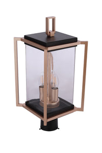 Craftmade - ZA6515-MNSB - Three Light Outdoor Post Mount - Metalwork - Midnight / Satin Brass