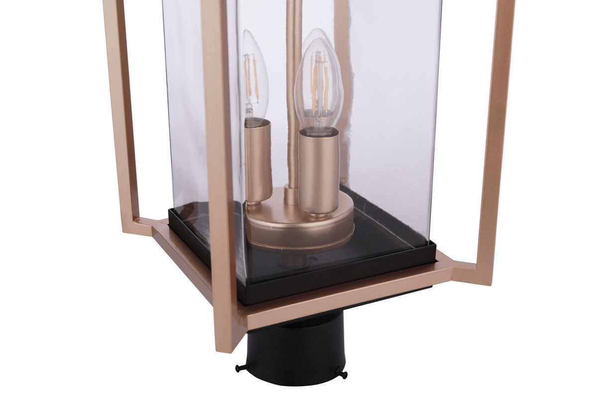 Craftmade - ZA6515-MNSB - Three Light Outdoor Post Mount - Metalwork - Midnight / Satin Brass